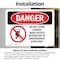 Signmission Do Not Climb Ladder Roof Access Danger Sign, Vinyl Decal, 10in W x 7in L, 2PK OS-2PACK-DS-D-710-L-2091 - alternate 5